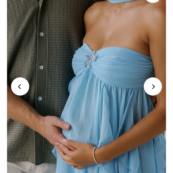 Elegant Blue Maxi Dress - Picture 3 of 3